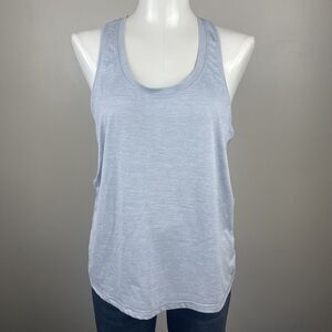Vuori Racerback Lux Performance Tank Top, Large Light Gray